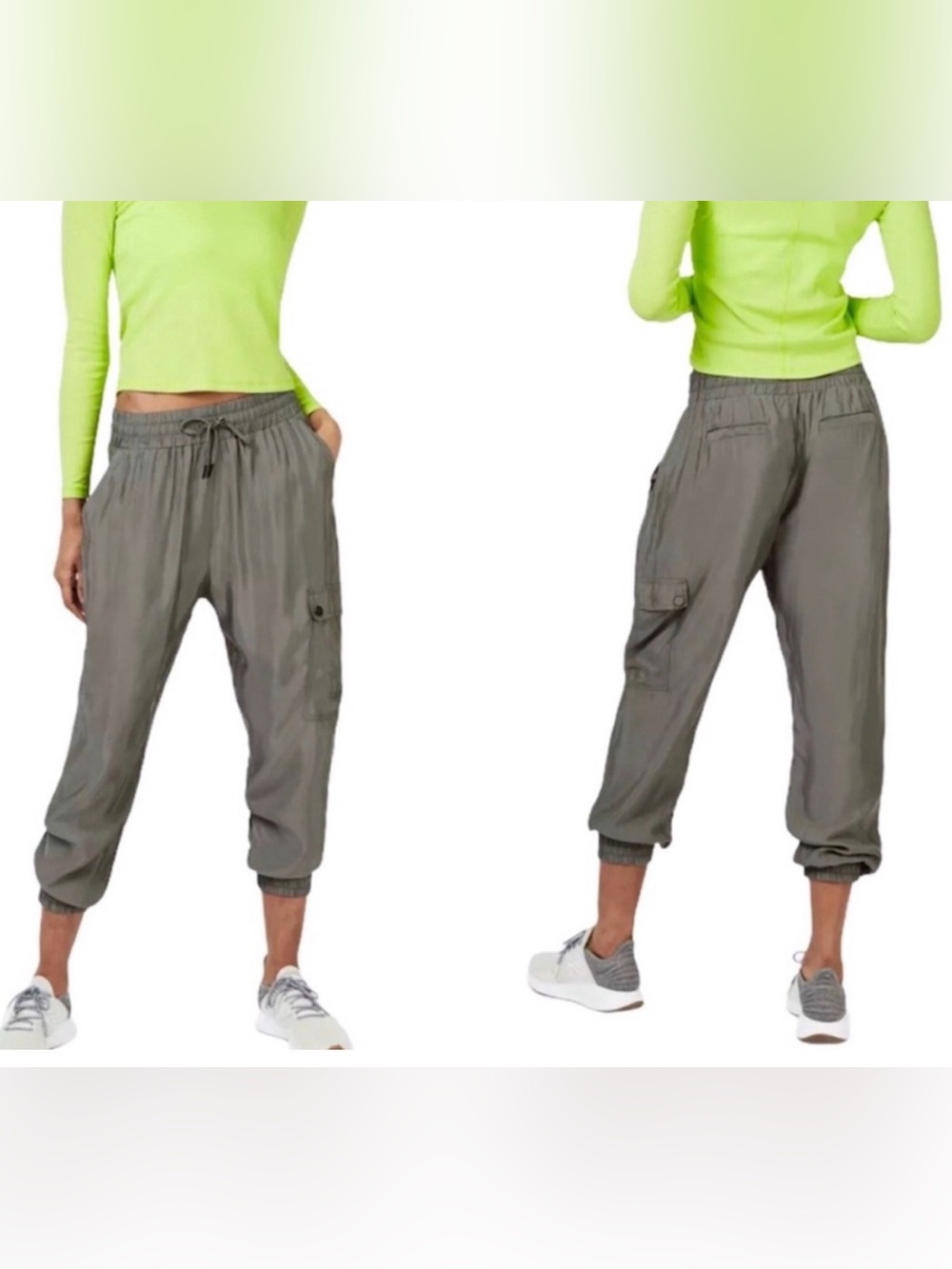 Sweaty Betty Olive Green Cargo Joggers
